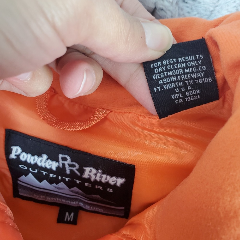 Powder River Outfitters Panhandle‎ Slim DOWN Puffer Vest Sz M Med Hunter Orange - Picture 7 of 9